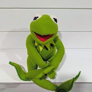 Vintage Kermit The Frog Muppets Plush Posable Stuffed Character